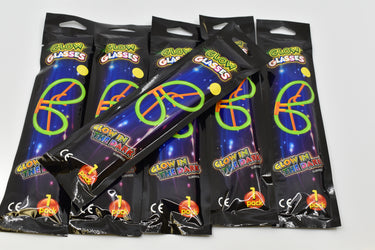 Yellow Glow Stick Eye Glasses- Single Packs